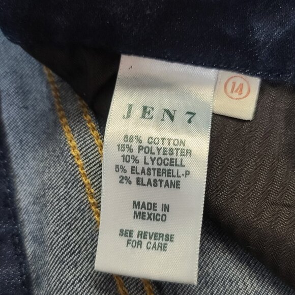 Jen7 7FAM Legging Ankle Blue Jeans 14 - Picture 6 of 7